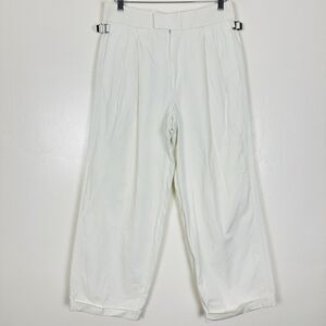 Gucci High Rise Belted Wide Leg Trousers Pants Waist 31 Off white